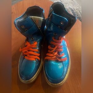 Jump Vibrant Blue and Orange Sneakers